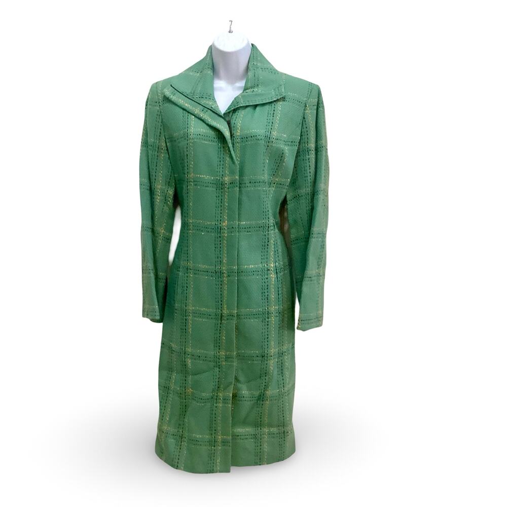 A Line Plaid Coat